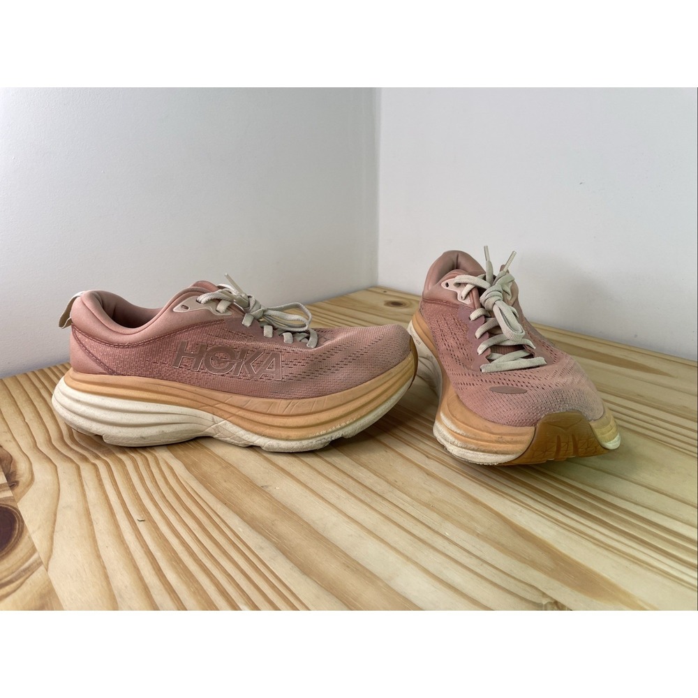 Hoka One One Bondi 8 - Women's Size 7.5B Sandstone Cream (1127952 SNC)